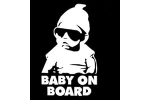 LESO Baby On Board Car Sticker Grey Reflective S024