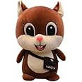 Shivay International Standing Squirrel with Imboidred Plush Stuffed Animal Soft Toys for Kids Home Decor & Birthday gift (CHOCLATE)