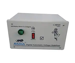 Rahul Base-2 c2 Digital 2.5 Kva/10 Ampere 140-280 Volt 3 Booster AC up to 2 Ton/Submersible Up to (2 HP) Automatic Digital Copper Voltage Stabilizer