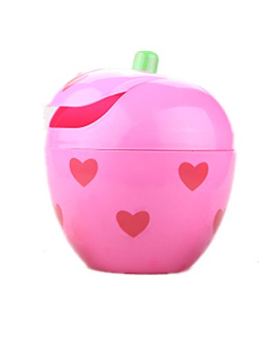 Moolecole Creative Pink Cute Strawberry Plastic Trash Bin Table Office Desk Mini Dustbin Trash Can With Cover