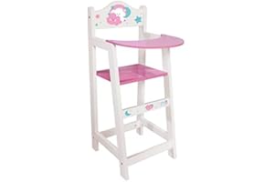 Play Hoome Trona de Madera Rosa y Blanca con Estampados