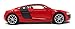 Produktbild DDS Audi R8 V10 Originalgetreues Modellauto mit Lizenz, Rennwagen Maßstab 1:38 rot (Rot)