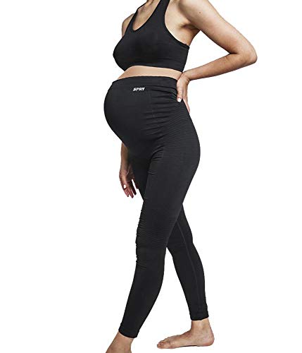 SPRY The Black Seamless Pregnancy Leggings (S)