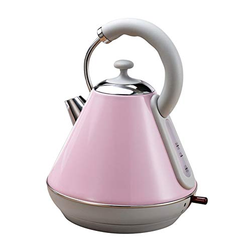 220V Bouilloire lectrique 1.8 L Filaire De Poche Bouilloire De Cuisine en Acier Inoxydable Automatique Power-Off Protection Bouilloire lectrique,Pink