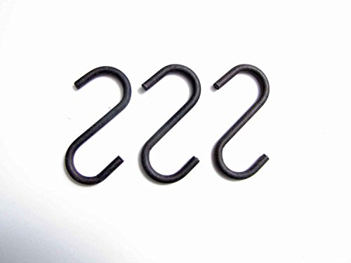 3er Set S-Haken Metall rostbraun Länge 7 cm Haken Metallhaken
