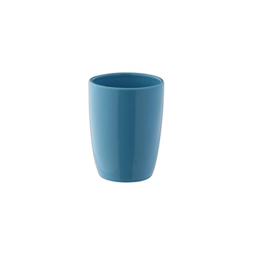 Preisvergleich Produktbild axentia Zahnputzbecher Pisa hellblau, hochwertig verarbeiteter Zahnbürstenhalter aus Keramik, Bürstenständer mit modernem und schlichtem Design, Zahnbürstenständer mit schöner Farbe