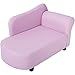 Produktbild Recamiere Kinder Sofa Bett Kinder Sofa PU Leder Optik rose