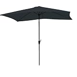 Material: metal y poliéster. Tamaño del paraguas: 2 x 3 m. Altura total: 2,55 m. Diámetro de la barra: 38 mm. Por favor, plegar y sujetar el paraguas o llevarlo en el blustery y Thunderstorm día para proteger el paraguas. Mantener el paraguas lejos de las fuegos artificiales.
