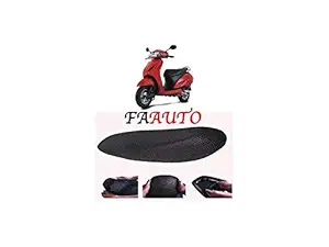 Faauto Stretchable,No Heat,Sweat Free Black Mesh Net Scooty Seat Cover for Okinawa Ridge Plus 2018