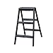 Produktbild Beauty Aluminiumlegierung Leiter Hocker Haushalts Schritt Hocker Faltbare Kleine Leiter Verdicken Multifunktions Herringbone Schritt Hocker, 3 Schritte (Farbe : SCHWARZ)