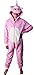 Produktbild Kinder Jungen Mädchen Strampelanzug Schlafoveralls Tier Overall flauschig Fleece Jumpsuits Mops Teddybär Affe Dalmatiner Schaf Gorilla - Alter 2-13 Jahre, 13 Rosa Einhorn