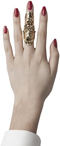 Kasun London Gold Plated Silver Armour Ring - Size L