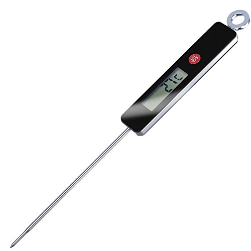 Westmark Digitales Einstichthermometer, Mit automatischer Ausschaltfunktion, Gesamtlänge: 27,7 cm, Rostfreier Edelstahl/Kunststoff, Schwarz/Silber, 12782280 - 2