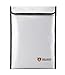 Price comparison product image MoKo Fireproof Document Bag, 15" x 11" Double Silicone Fiberglass Cloth Water Resistant Envelope Holder, Protect Valuables, Documents, Money, Jewelry, Zipper Closure for Maximum Protection, Silver