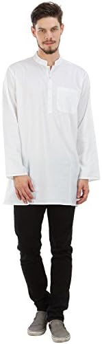 Cotton Collection Men's Cotton Kurta 40 White