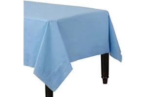 KARRMA LTD. 4 x Baby Blue Paper Table Cloth 90 x 90cm Disposable Table Cover For All Occasions Baby Shower, Wedding, Birthday, Christmas, Halloween, Easter Party Decorations