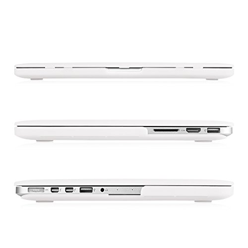 Fintie MacBook Pro 13 Retina Hülle (NO CD-ROM Drive) – Ultra Slim Hochwertige Matt Gummierte Hartschale Tasche Schutzhülle Snap Case für Apple MacBook Pro 13.3 Zoll mit Retina Display (A1502 / A1425), Frost Klar - 4