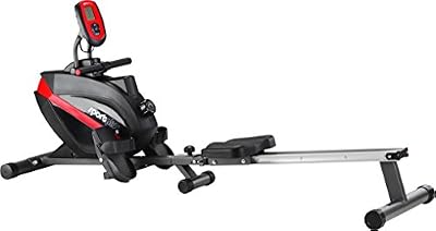 SportPlus rameur, ordinateur incl. récepteur de pouls 5 kHz, poids d'utilisateur jusqu'à 150 kg, pliable, sécurité contrôlée selon la norme EN ISO 20957-1, EN 957-7