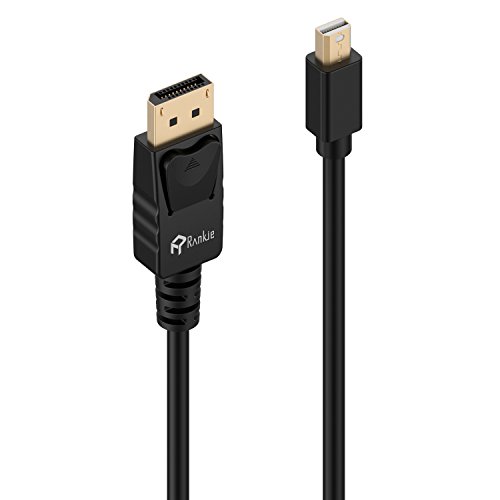Mini DP auf DP Kabel, Rankie 2-Pack 1.8m Vergoldet MiniDP (Mini DisplayPort) to DP (DisplayPort) Kabel Cable 2K-Auflösung Bereit (Schwarz) – R1105E - 5