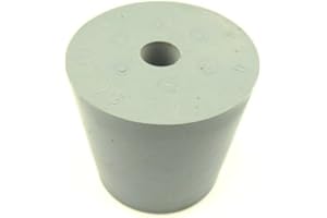 GASTRO BRENNECKE - SEIT 1984 - 1x Gummistopfen Stopfen mit 9mm Loch (44/36mm - Höhe 4cm)