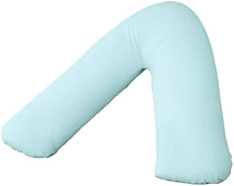 [PRICEBUST] DUCK EGG V SHAPED 100% EGYPTIAN COTTON 200TC THREAD COUNT PILLOWCASE BACK &amp; NECK SUPPORT, MATERNITY, ORTHOPEDIC, V COVER ONLY
