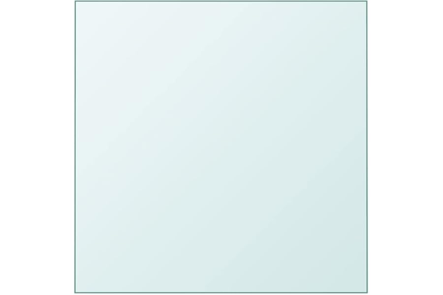 vidaXL Table Top Transparent Tempered Glass - Replacement Square 50x50 cm - Dining, Coffee, Garden Tables