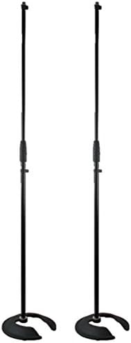 2 x Pulse Mic Stand Stack Round Base Stackable Band Microphone