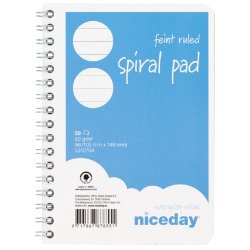 Price comparison product image niceday A6 Spiral Pad Ruled - Pack of 5