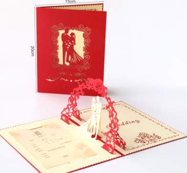 Zaeel 3D Tarjetas Pop Up Tarjetas Tarjetas de Boda, Boda Invitaciones Tarjetas Tarjetas de Felicitación Tarjetas de Felicitación Boda