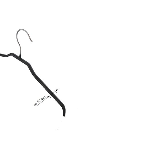 Kleiderbügel aus Metall schwarz beschichtet 10 Stk. 12 mm, 41 cm - 3