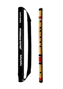 STARDEALS Flutes C Sharp 7 Hole Medium Right Hand Bamboo Flute Bansuri With Free Flute Bag (Natural Brown, 18.5 Inch)