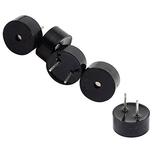 TOPFAY 3v/5v Horn 2-pin actuator Electromagnetic buzzer emits the continuous active piezoelectric buzzer printer for electronic components 5 (black)
