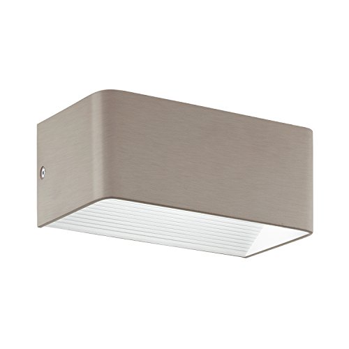 EGLO; my light; my style 96302 Wandleuchte, Aluminium, Integriert, Nickel Mat, 20 x 10 x 8 cm