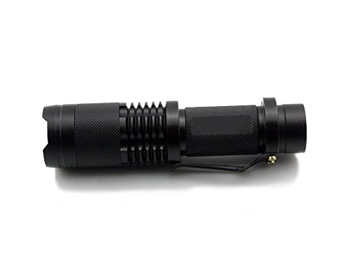 2000 lúmenes Mini 12W CREE XML XM-L2 LED ajustable Zoomable linterna antorcha luz de la lámpara Negro