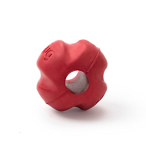 Snug-Solid-Rubber-Dog-Balls-Wave-Shaped-Chew-Toy-Tennis-Ball-Size-Virtually-Indestructible-2-Pack