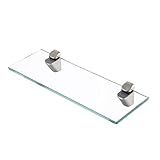 ALLE HARDWARE UND ANWEISUNGEN ENTHALTEN: Detaillierte Installationsanweisungen finden Sie in den Produktbildern. Sie können sich an KES wenden, um eine schrittweise Anleitung zu erhalten, falls Sie Hilfe benötigen. 8 mm dickes, gehärtetes Glas, rostfreie Metallhalterung (Zinklegierung) und an der Wand montierbare Schrauben aus 304 rostfreiem Stahl (VERDECKT) sind im Lieferumfang enthalten.