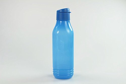 TUPPERWARE Eco 750ml To Go Trinkflasche EcoEasy Flasche Öko dreieckig blau 14170