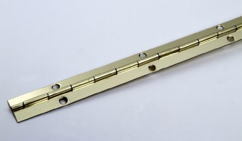 1 continuous hinge, piano hinge, metal in brass-plated, 20 x 0,7 x 1200 mm
