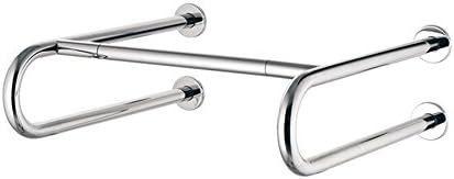 HJHY® Washbasin Grab bar,304 stainless steel Safety Grab Barrier-free bathroom WC Mirror Scrub With legs Without legs Anti-slip antibacterial ( Color : Mirror , Size : Legless )