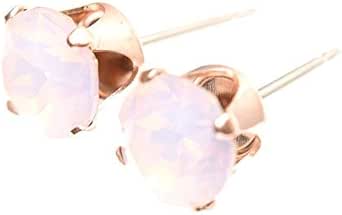 Pewterhooter Orecchini Placcato Oro Rosa 14k Con Cristallo Verde: London Collection, Confezione Regalo - 3