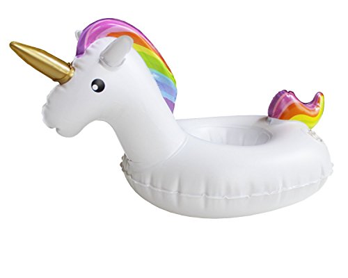 BE UNICORN | 1 inflatable unicorn drink holder | beer pong | snack bowl | for cans, cups, glasses, bottles | perfect decoration for any party