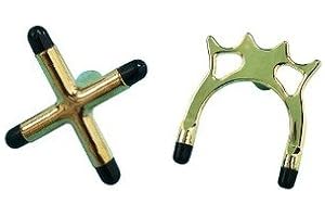 R.L.B.C SALES Homegames Pool Snooker Table Cue Rests CROSS & SPIDER Brass Rests