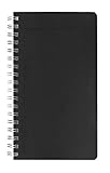 Slimtimer Premium Wire-O PVC schwarz 2020 - Taschenplaner - Taschenkalender (9 x 16) - Ringbindung - fester PVC-Einband - Weekly - 128 Seiten by
