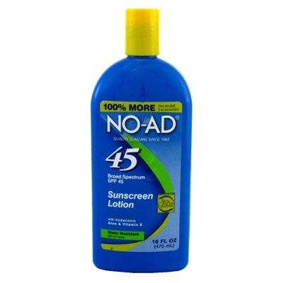 No-Ad Spf#45 Sunscreen Lotion 16oz (2 Pack)