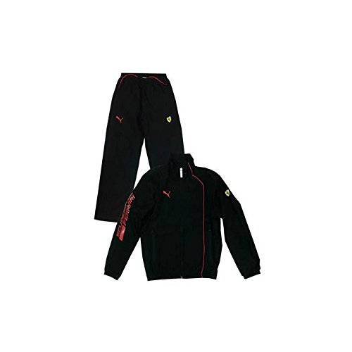 Preisvergleich Produktbild Trainingsanzug Sport Kind Ferrari Schwarz, Kinder, 14 Jahre