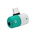 Produktbild MMLC Capsule Pill Shape Fast Charging Type c to Earphone 3.5mm Audio Cable Charger Adapter Splitter for Samsung (Green)