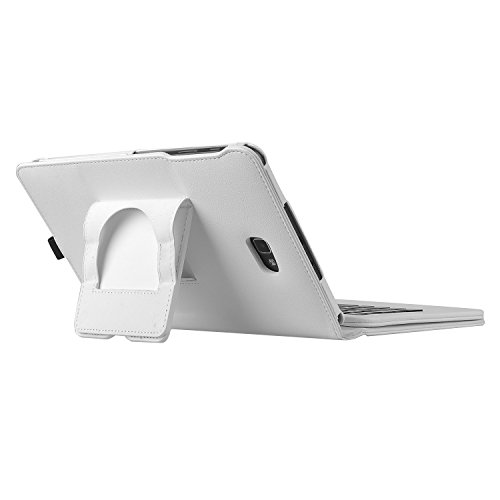 iBetter Samsung Galaxy Tab A 10.1 Bluetooth Tastatur Hülle Keyboard Case [QWERTZ Tastatur]- tastatur Hülle Ultradünn leicht SmartShell Ständer Schutzhülle mit magnetisch abnehmbar drahtloser Bluetooth Tastatur für Samsung Galaxy Tab A 10.1 Zoll T580N/T585N 2016 Tablet (Weiß) - 3