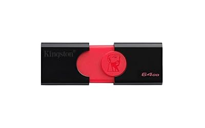 Kingston DataTraveler 106 (DT106/64GB) USB 3.0, Flash Drive, 64GB, Rosso e Nero