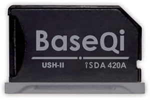 BaseQi UHS-II microSD-Adapter aus Aluminium für MacBook Pro 14 und 16 Zoll (M1 2021 / M2 2022 / M3 2023 / M4 2024)