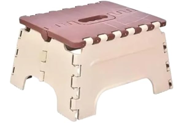 Small Folding Step Stool Super Strong, Non-Slip, Lightweight, Space Saving Easy Portable Plastic Folding Stools for Kitchen & Bedroom Super Strong Folding Step Stool Kitchen Stepping Stools,